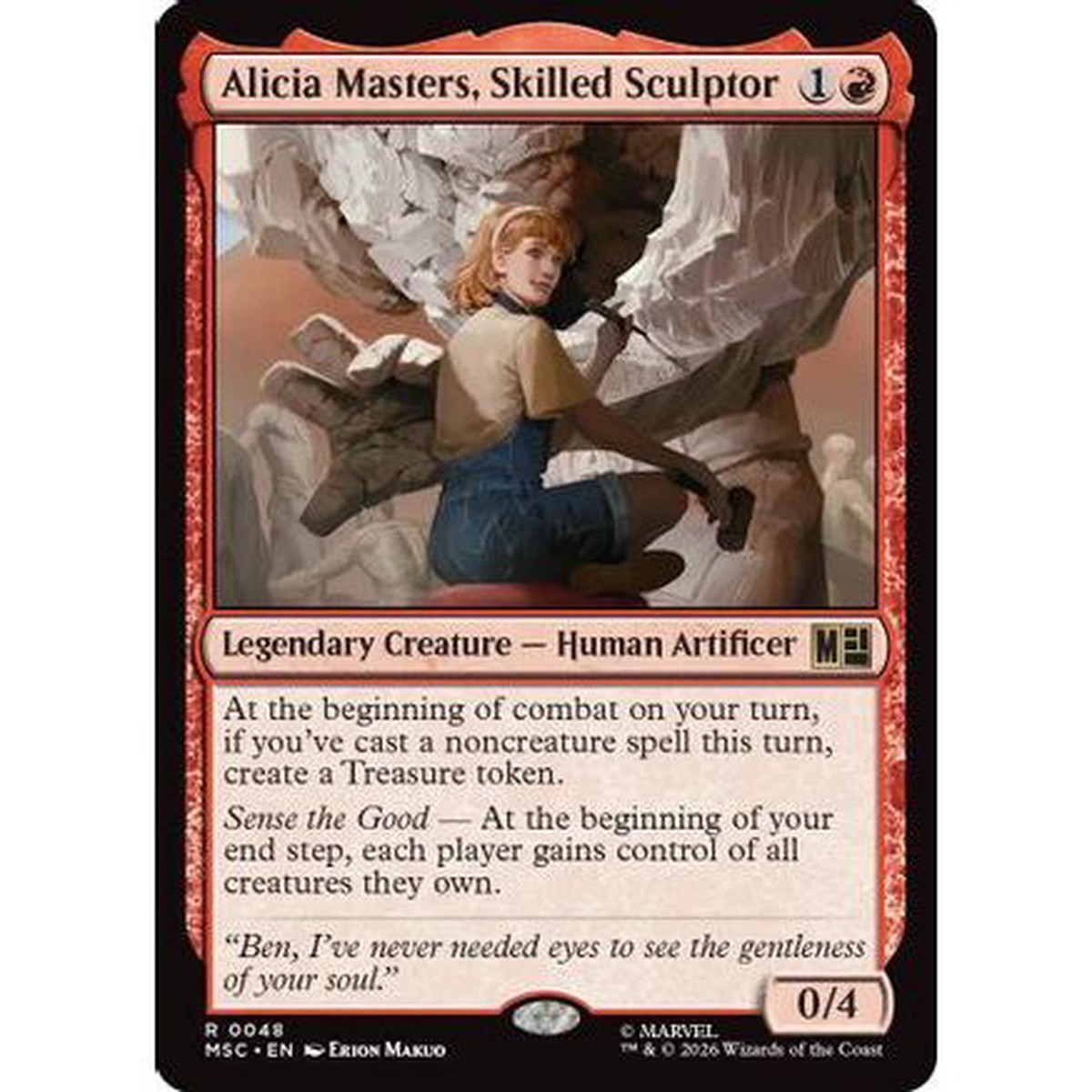 Alicia Masters, Skilled Sculptor (Surge Foil) (MSC-048) - Commander: Marvel Super Heroes Foil