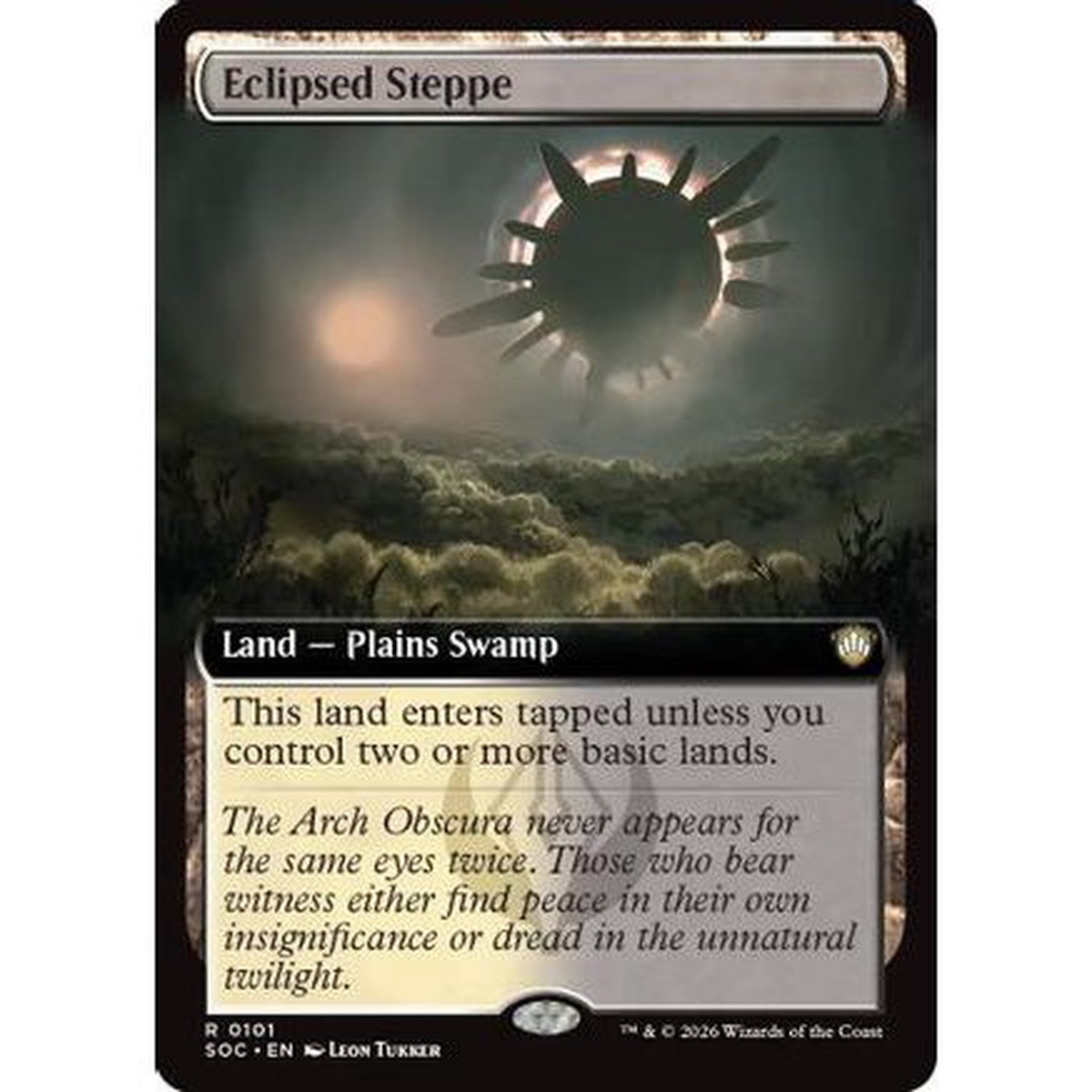 Eclipsed Steppe (Extended Art) (SOC-101) - Commander: Secrets of Strixhaven
