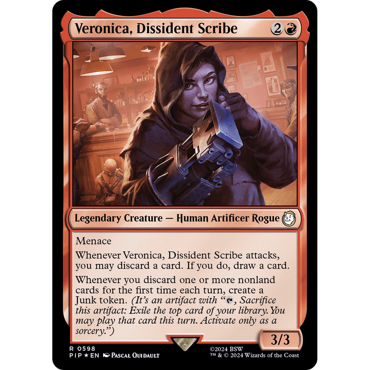 Veronica, Dissident Scribe (PIP-598) - Fallout Foil