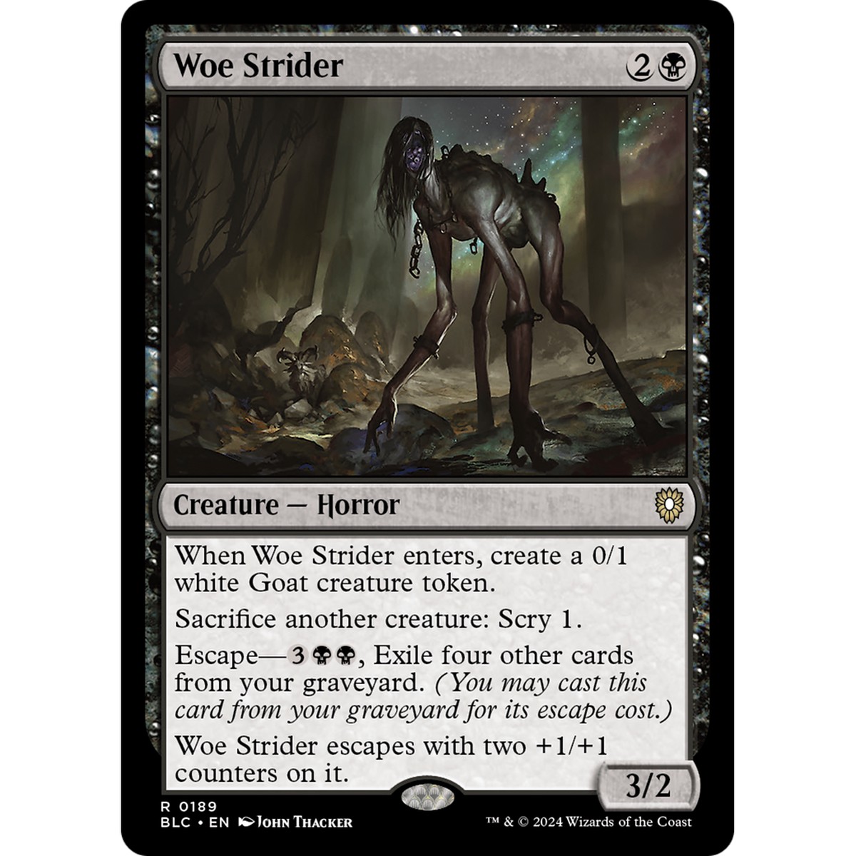 Woe Strider (BLC-189) - Bloomburrow Commander