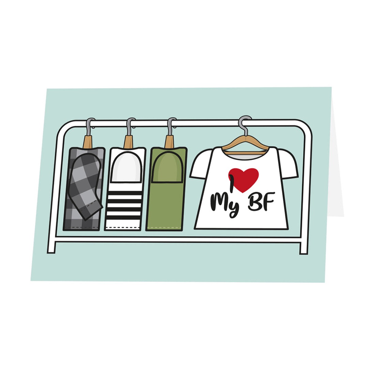 'I Heart My BF' Wardrobe - Greeting Card