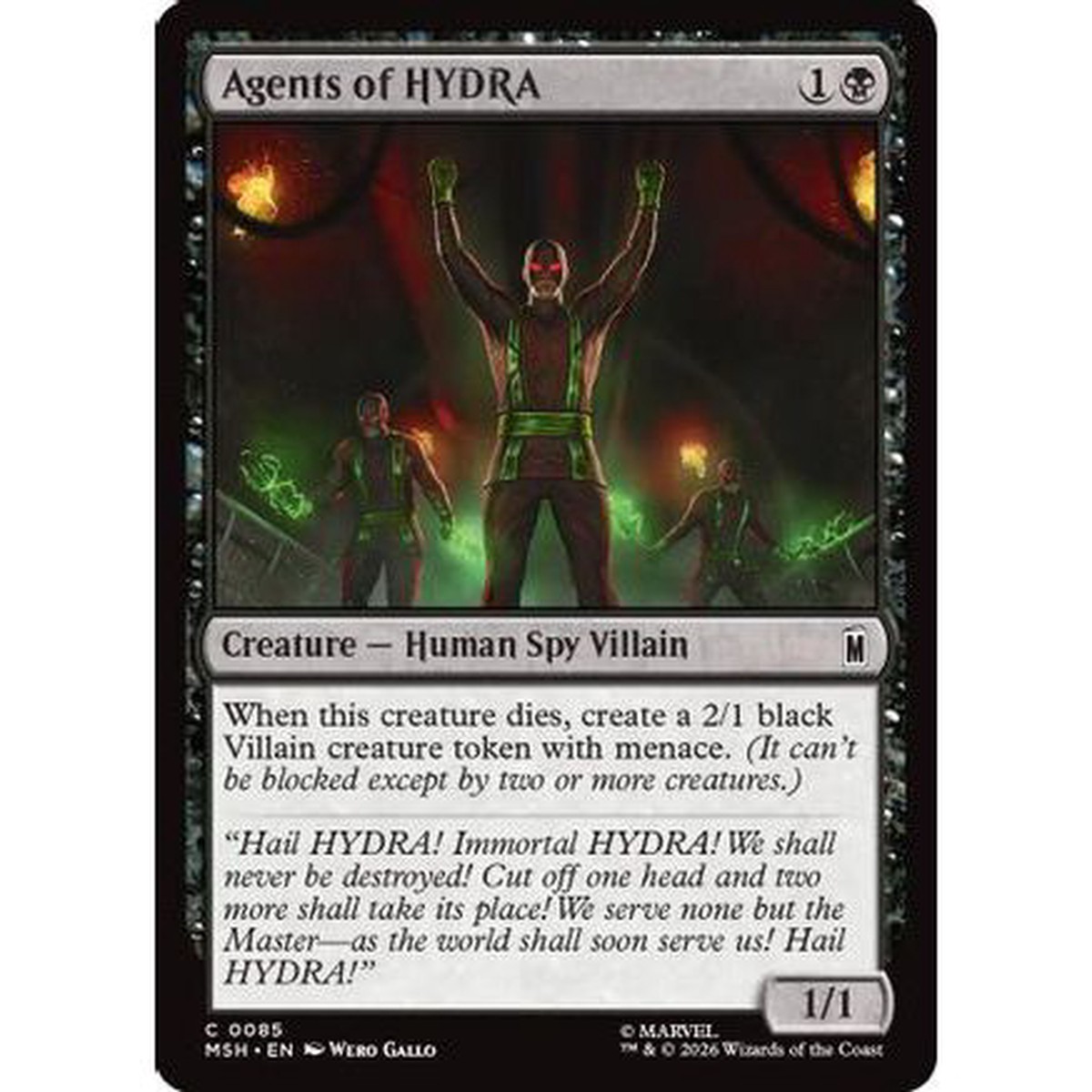 Agents of HYDRA (MSH-085) - Marvel Super Heroes Foil