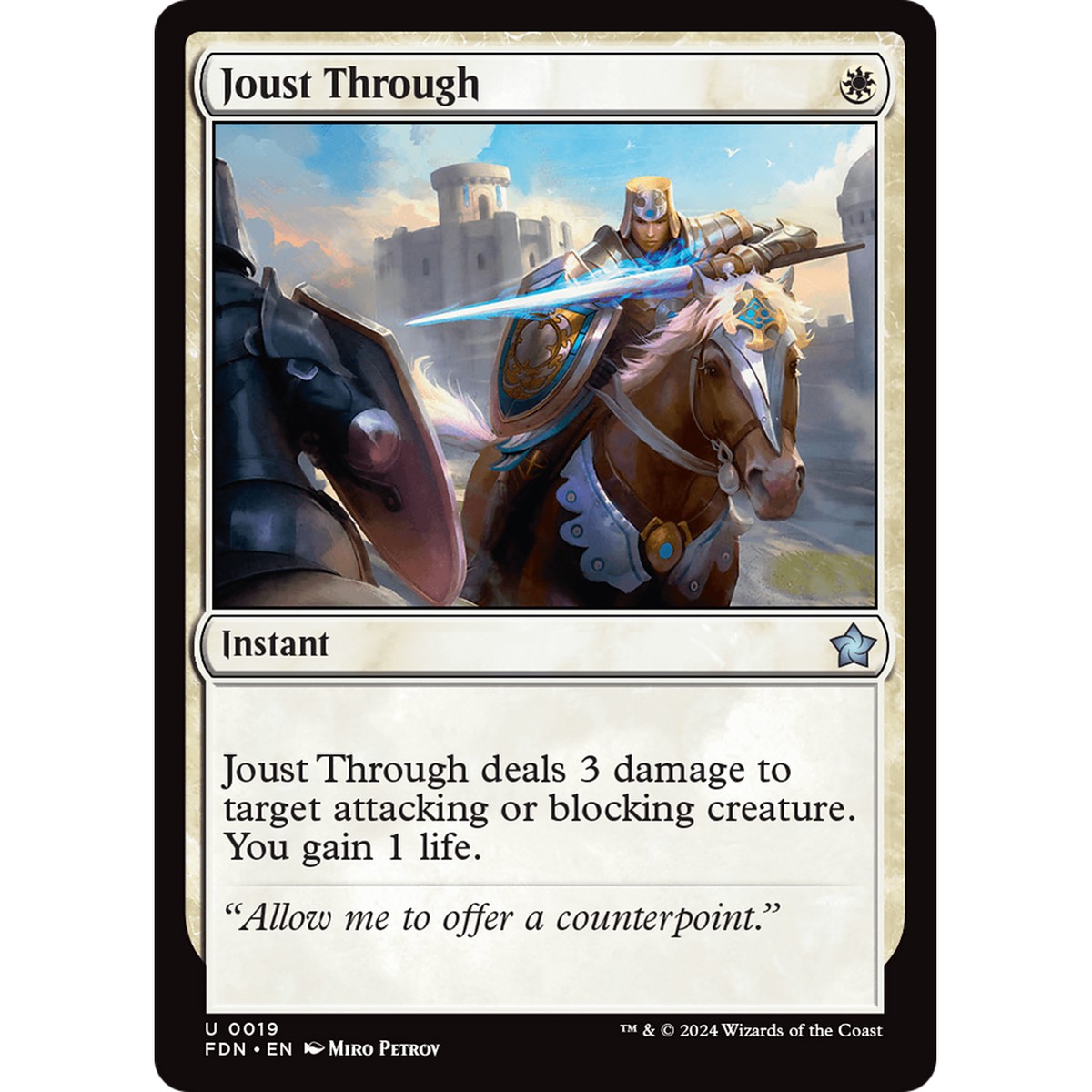 Joust Through (FDN-019) - Foundations Foil