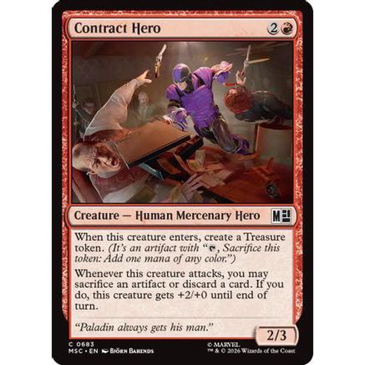 Contract Hero (MSC-683) - Commander: Marvel Super Heroes