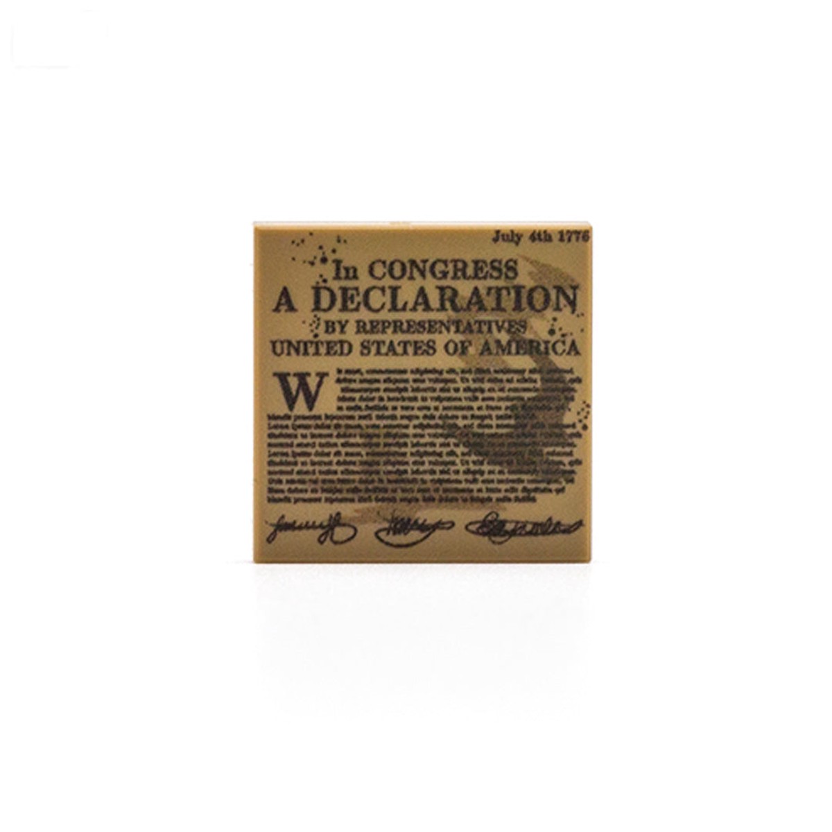 Declaration of Independence - Custom Printed LEGO Tile
