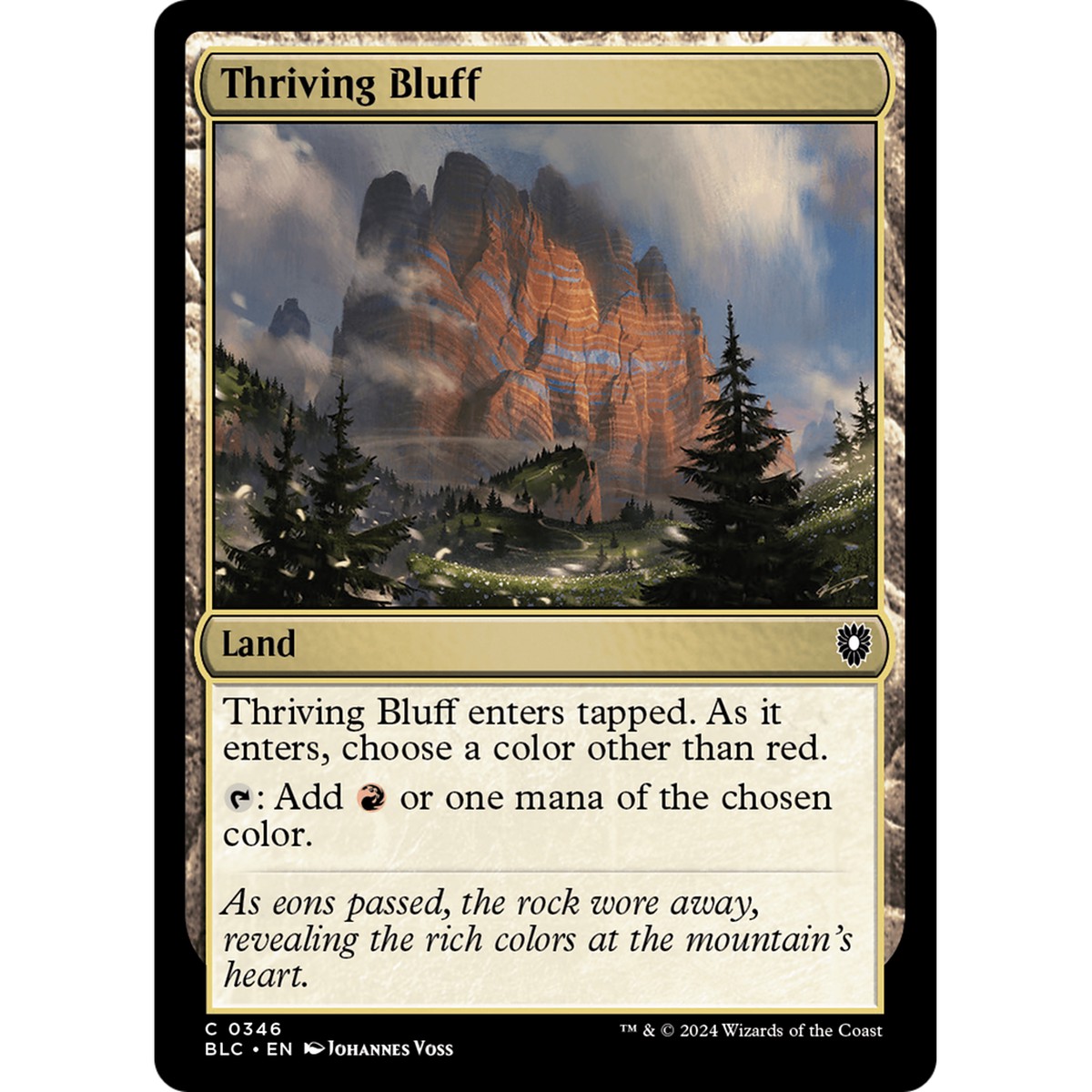 Thriving Bluff (BLC-346) - Bloomburrow Commander