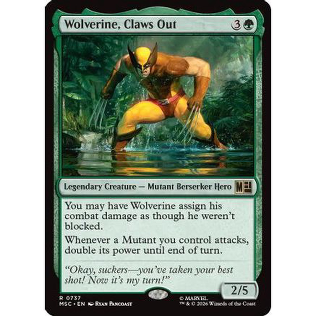 Wolverine, Claws Out (MSC-737) - Commander: Marvel Super Heroes Foil