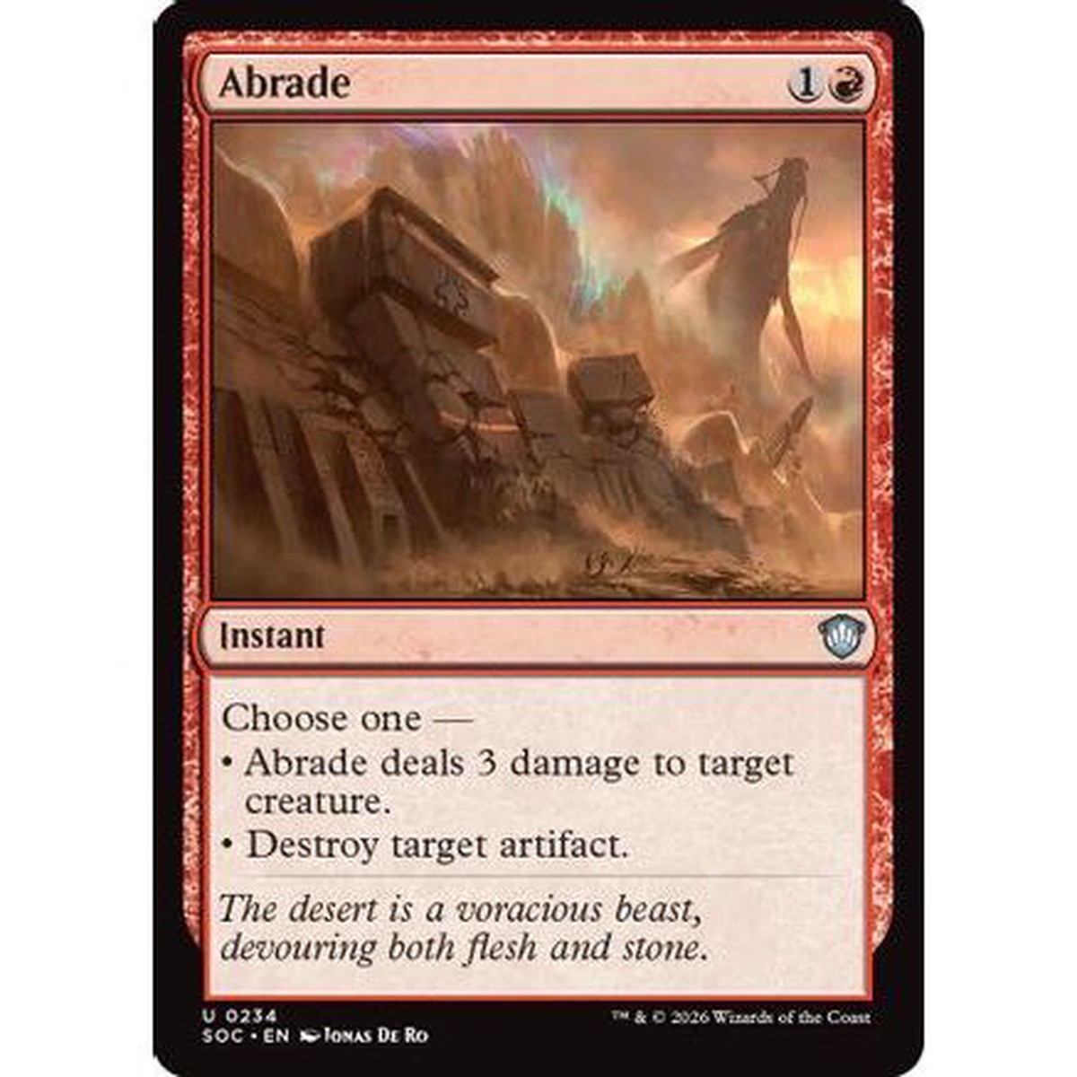Abrade (SOC-234) - Commander: Secrets of Strixhaven