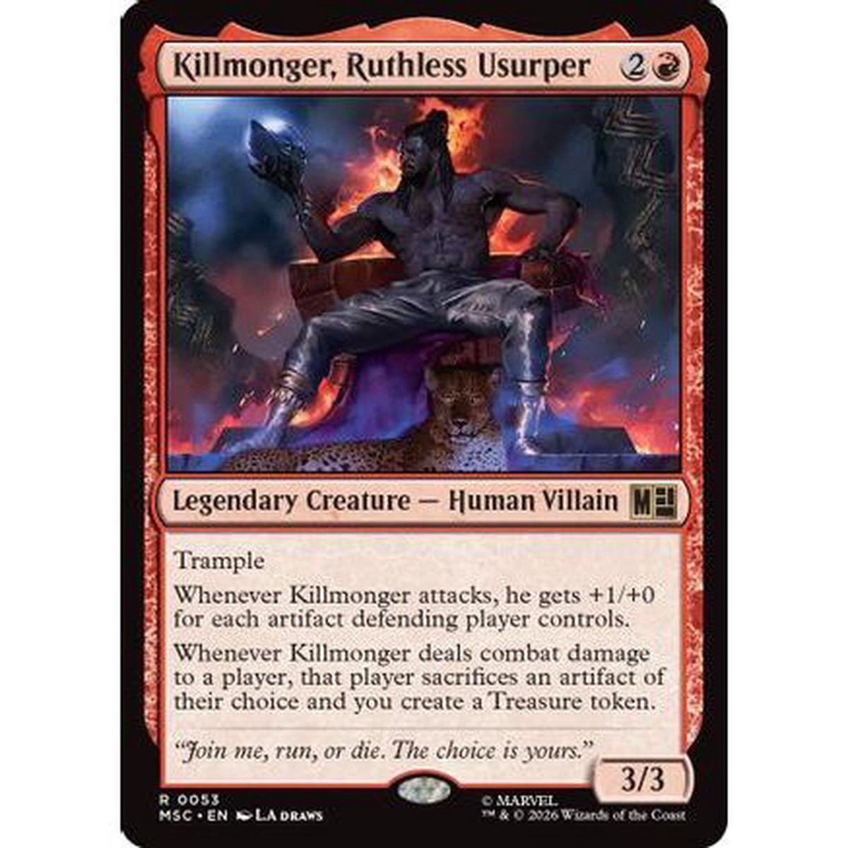 Killmonger, Ruthless Usurper (MSC-053) - Commander: Marvel Super Heroes