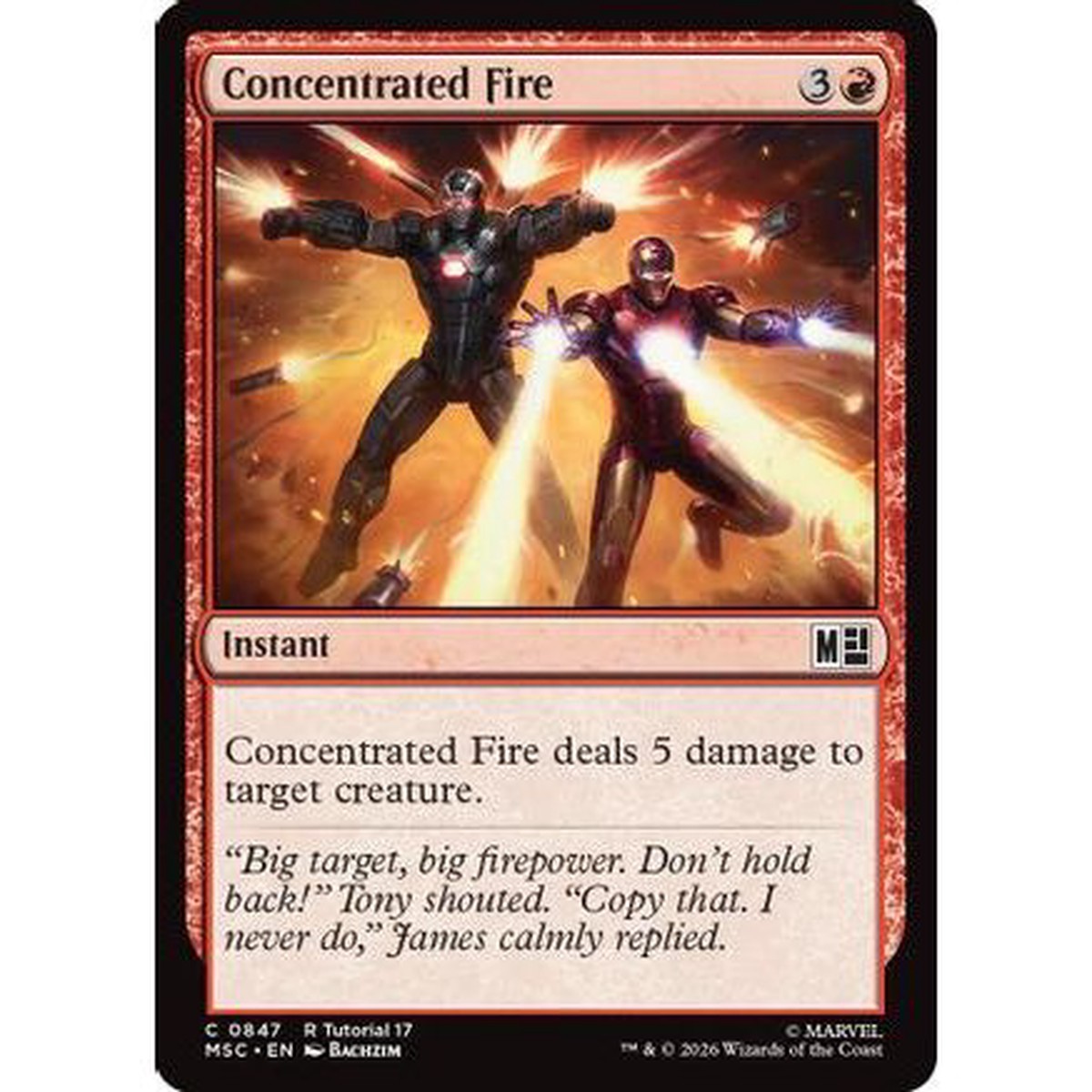 Concentrated Fire (MSC-847) - Commander: Marvel Super Heroes