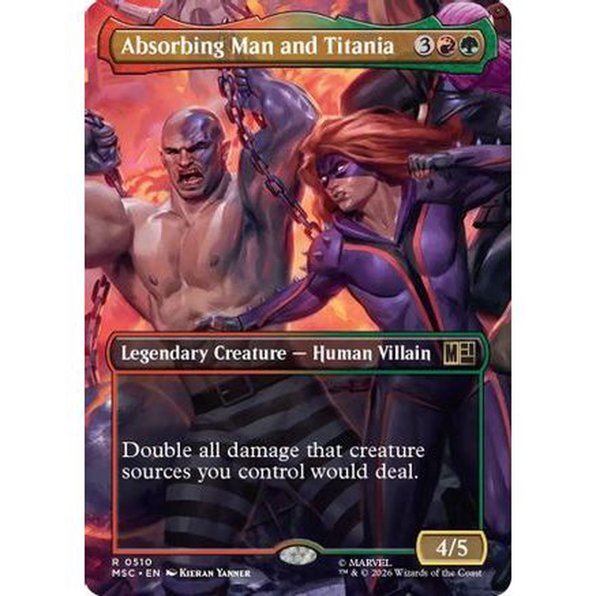 Absorbing Man and Titania (Borderless) (MSC-510) - Commander: Marvel Super Heroes Foil