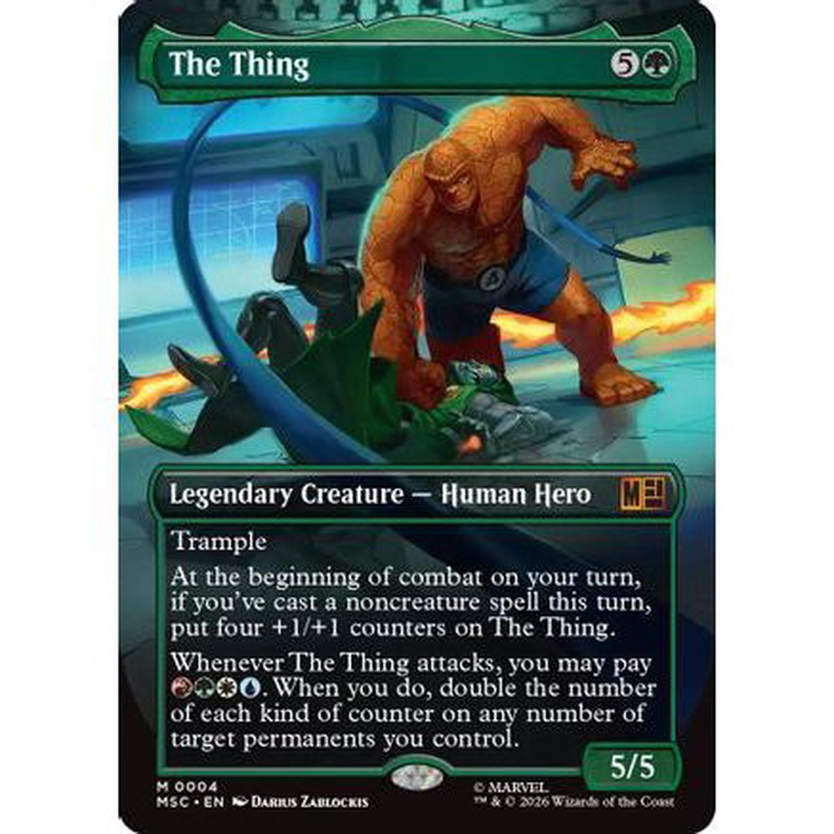 The Thing (Borderless) (MSC-004) - Commander: Marvel Super Heroes