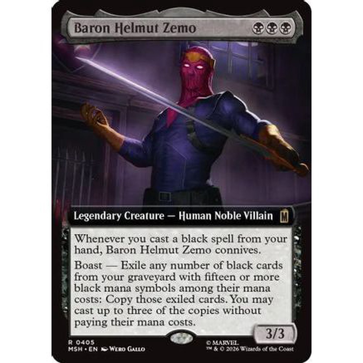 Baron Helmut Zemo (Extended Art) (MSH-405) - Marvel Super Heroes
