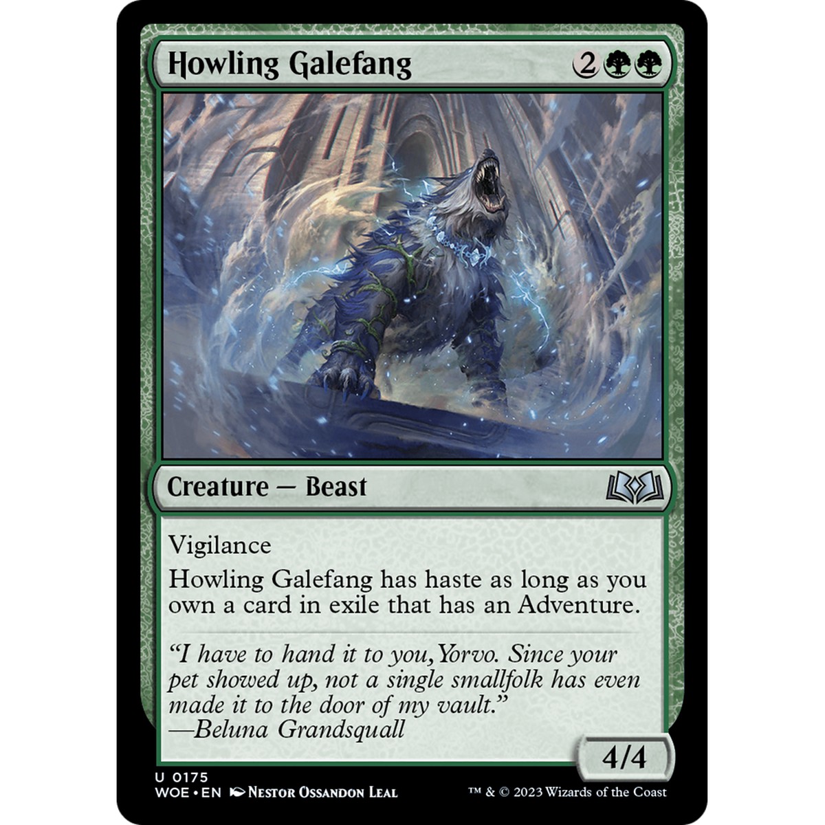 Howling Galefang (WOE-175) - Wilds of Eldraine Foil