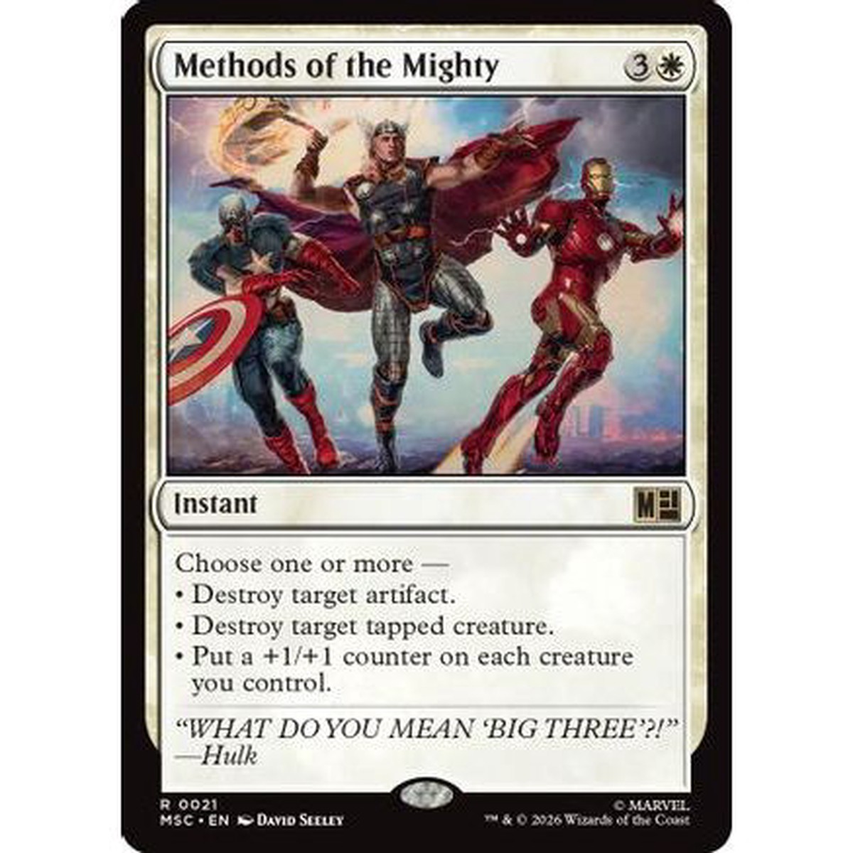 Methods of the Mighty (Surge Foil) (MSC-021) - Commander: Marvel Super Heroes Foil