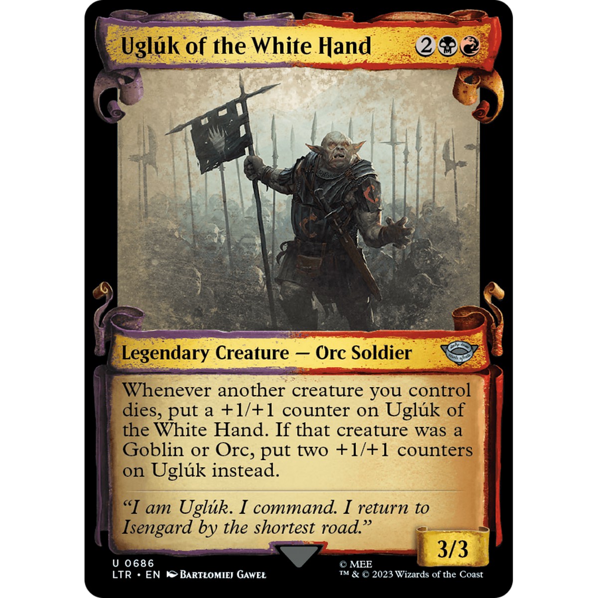 Uglk of the White Hand (LTR-686) - The Lord of the Rings: Tales of Middle-earth: (Showcase) Foil