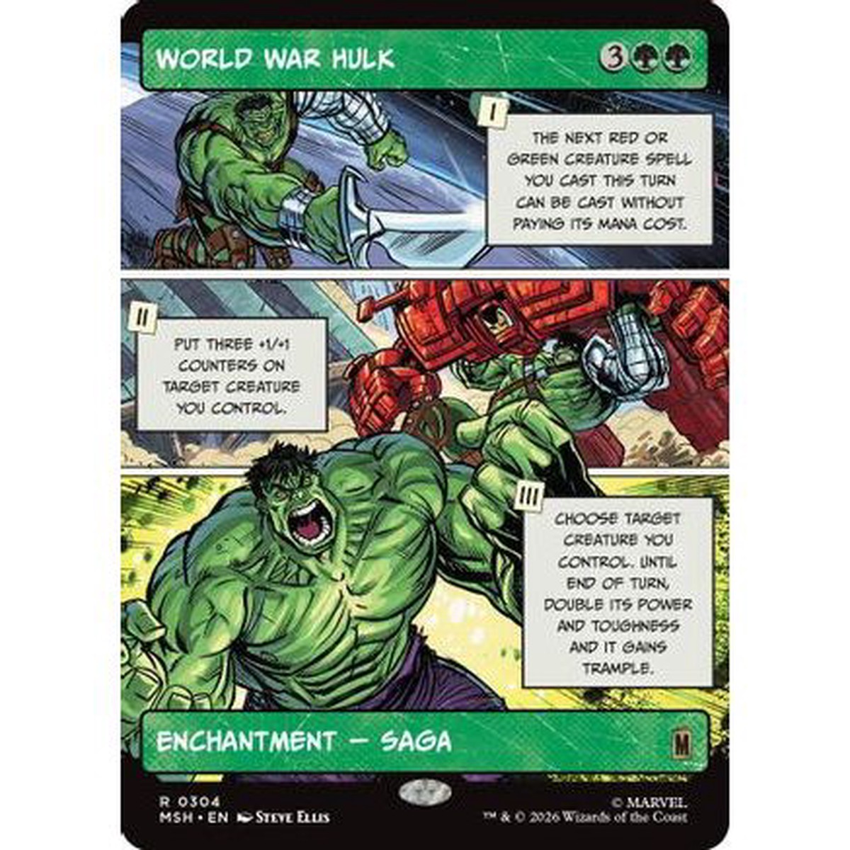 World War Hulk (Borderless) (MSH-304) - Marvel Super Heroes Foil