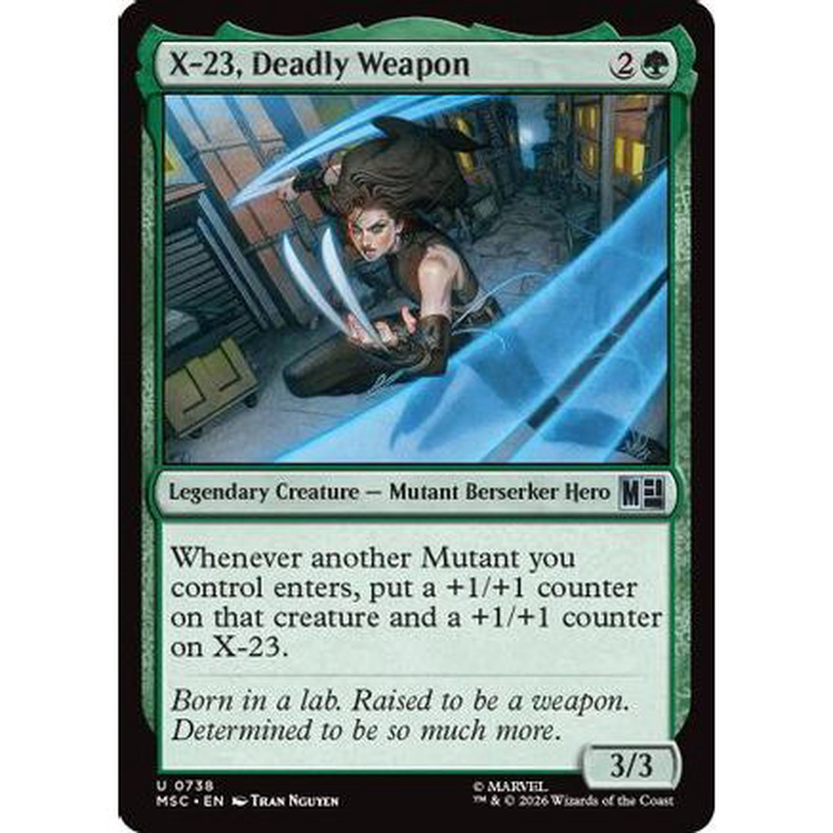 X-23, Deadly Weapon (MSC-738) - Commander: Marvel Super Heroes Foil