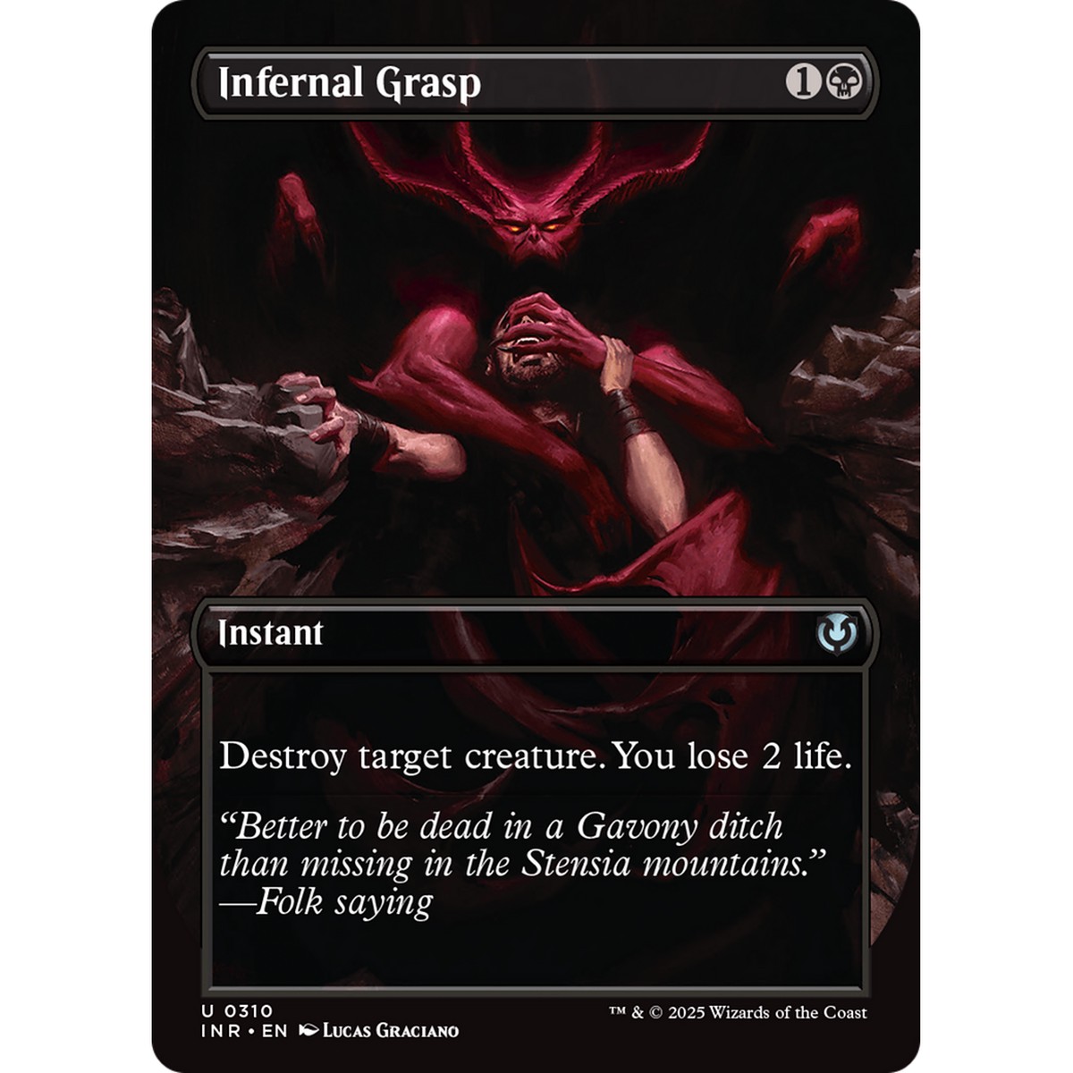 Infernal Grasp (INR-310) - Innistrad Remastered (Borderless)