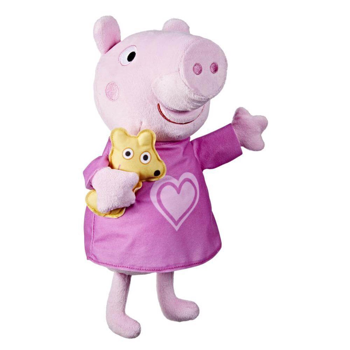 Peppa Pig Peppas Bedtime Lullabies Singing Plush Doll with Teddy Bear