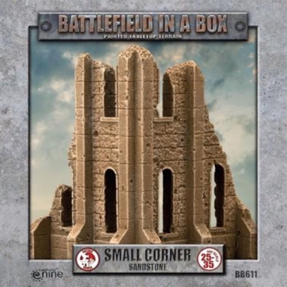 Battlefield in a Box: Gothic Battlefields - Small Corner - Sandstone (x2) - 30mm