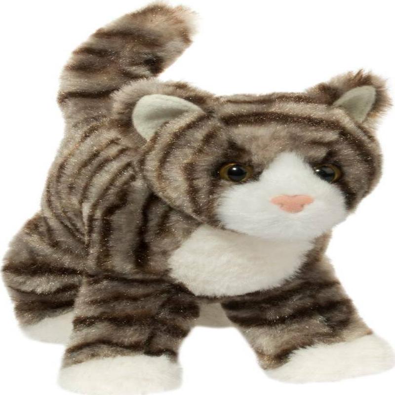 Zigby Gray Stripe Cat Plush