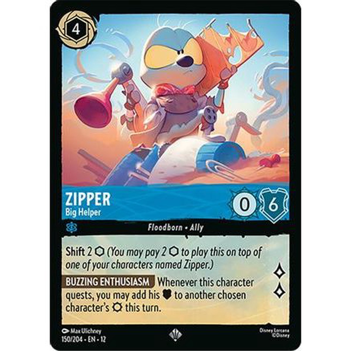 Zipper - Big Helper (150/204) - Wilds Unknown Cold Foil