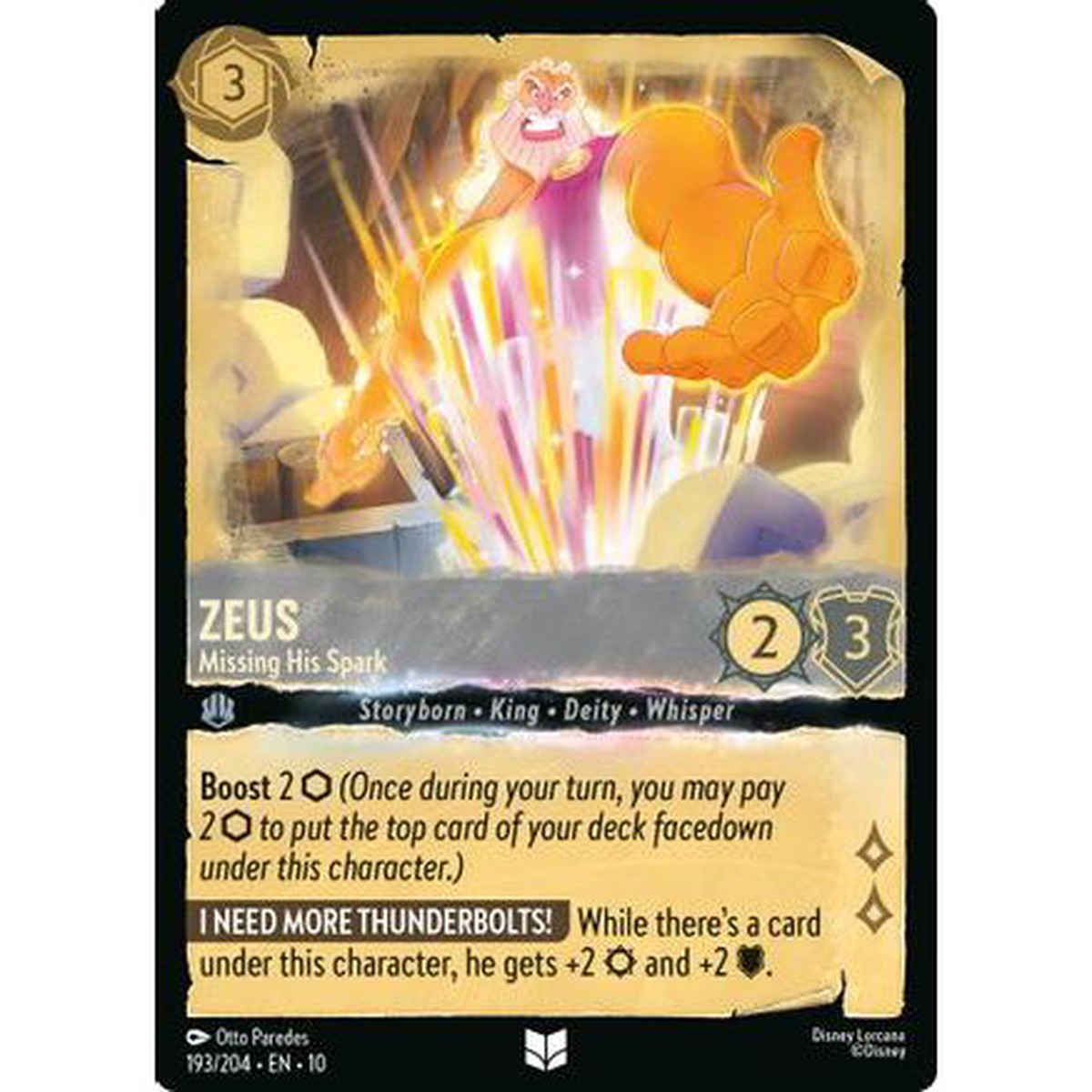 Zeus - Missing His Spark (193/204) - Whispers in the Well Holofoil