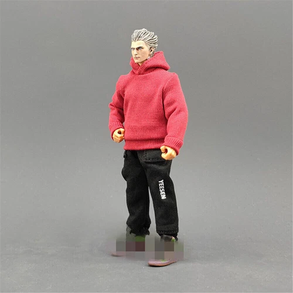 1:18 Scale Red Hoodie Coat Tops Clothes for 3.75" Male Female Action Figure Toys