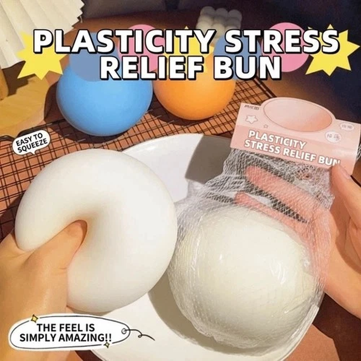 Ultra Soft Soft Stress Relief Ball Steamed Bun Decompression Toy Sensory Toy