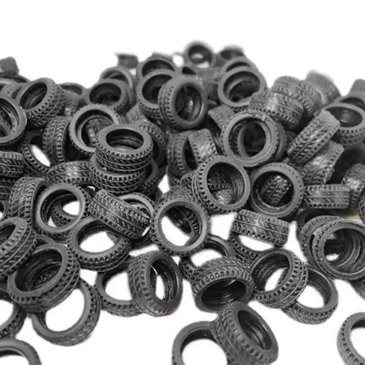50Pcs 1/32 Model Car Rubber Tires 20mm Diorama Tyres Tire For Mini Model Cars