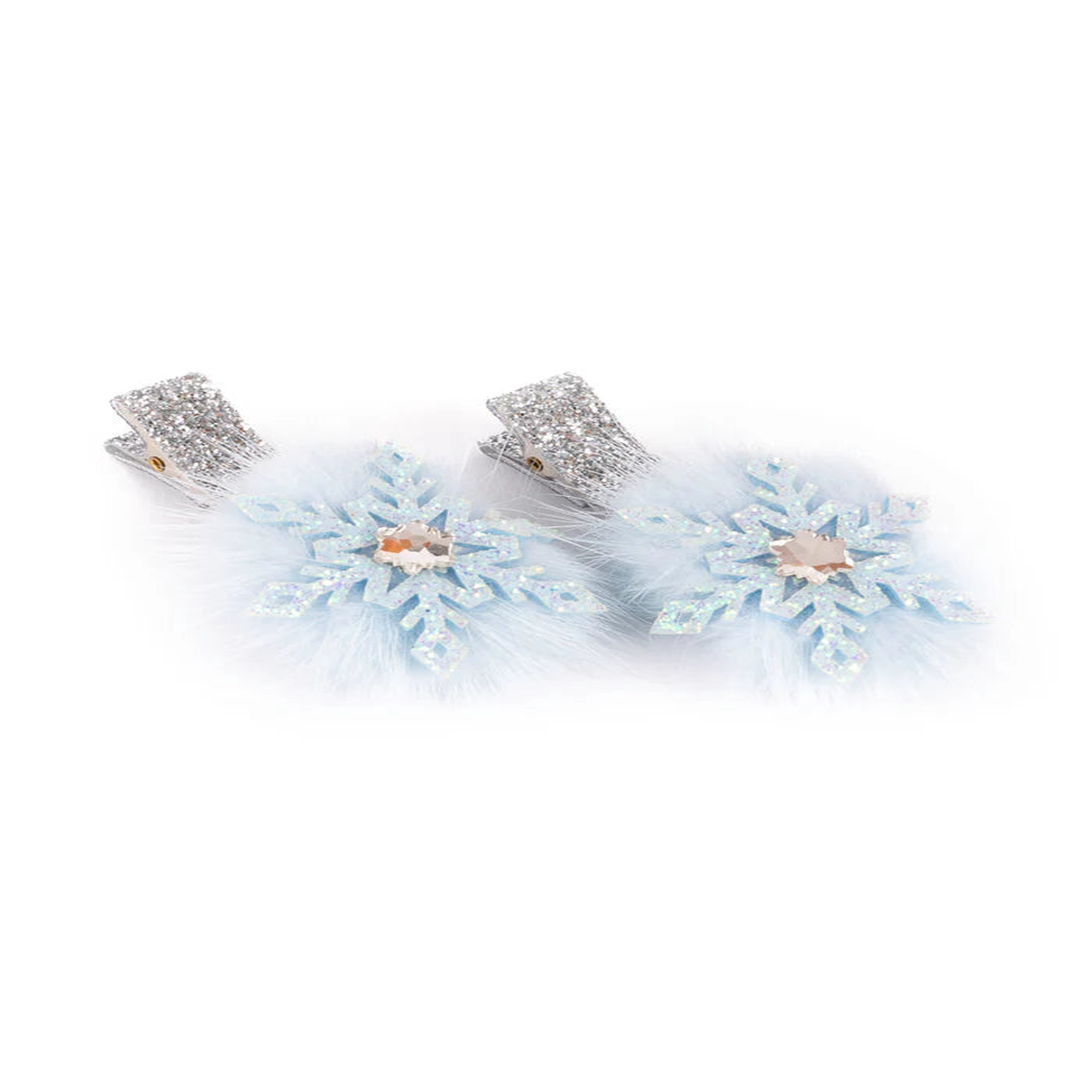 GP: Fluffy Frosty Sisters Hair Clips 2 Piece Set - Ages 3+