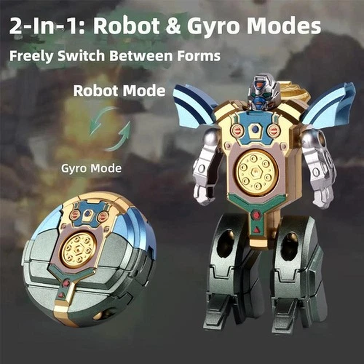 Transformable Fidget Spinner Toy,Stress Relief Sensory Robot Toy, Fidget S8Z4