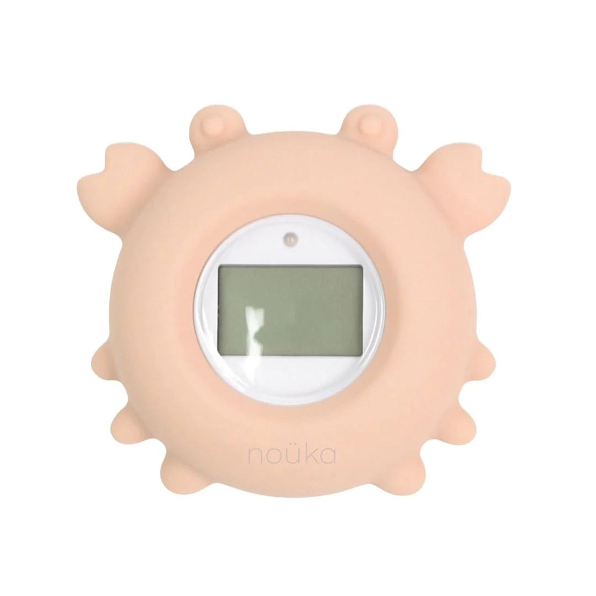 noka Bathtub Safety Thermometer Crab - Soft Blush