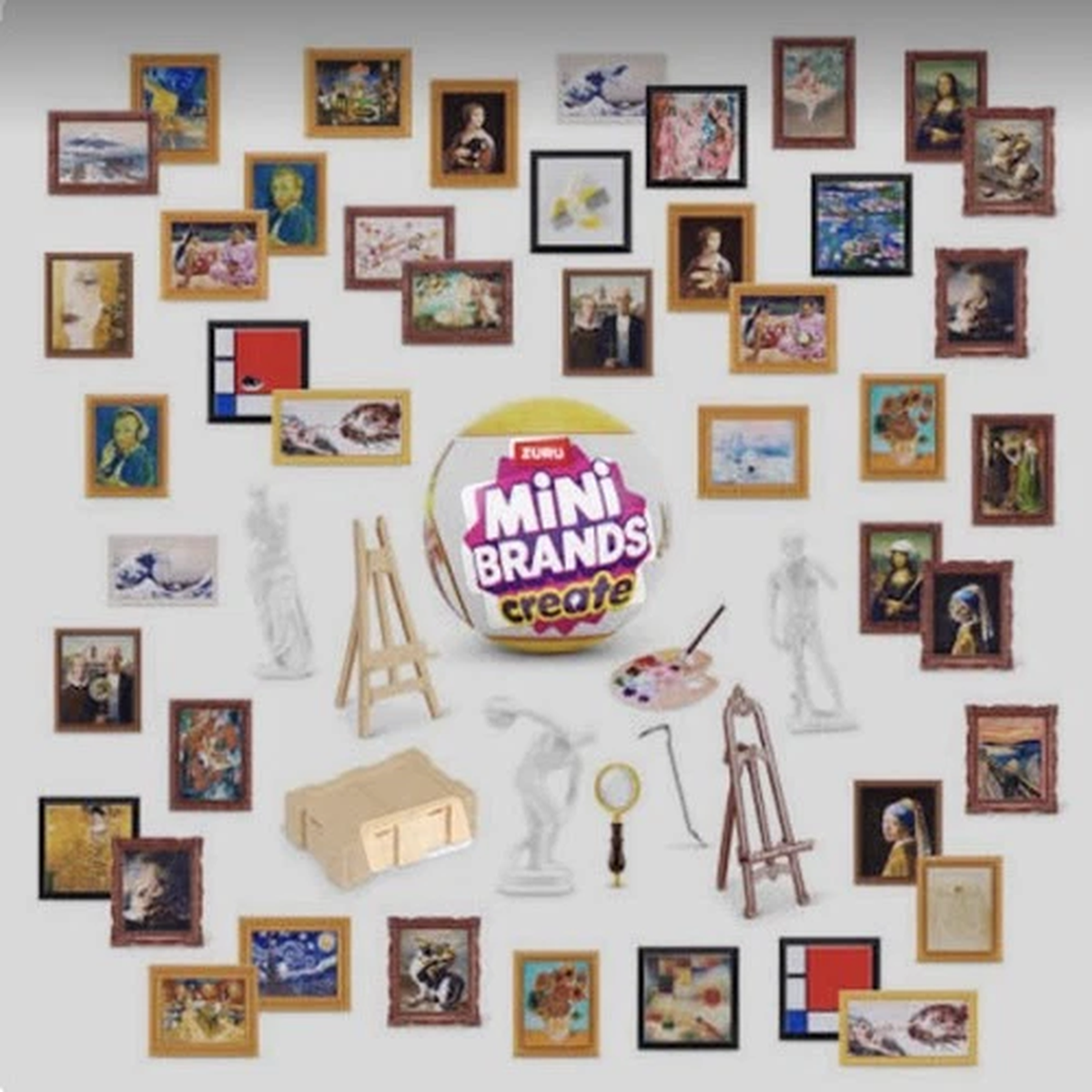 ZURU Mini Brands Masterpieces Famous Paintings Canvas Art w/ Frame Accessories