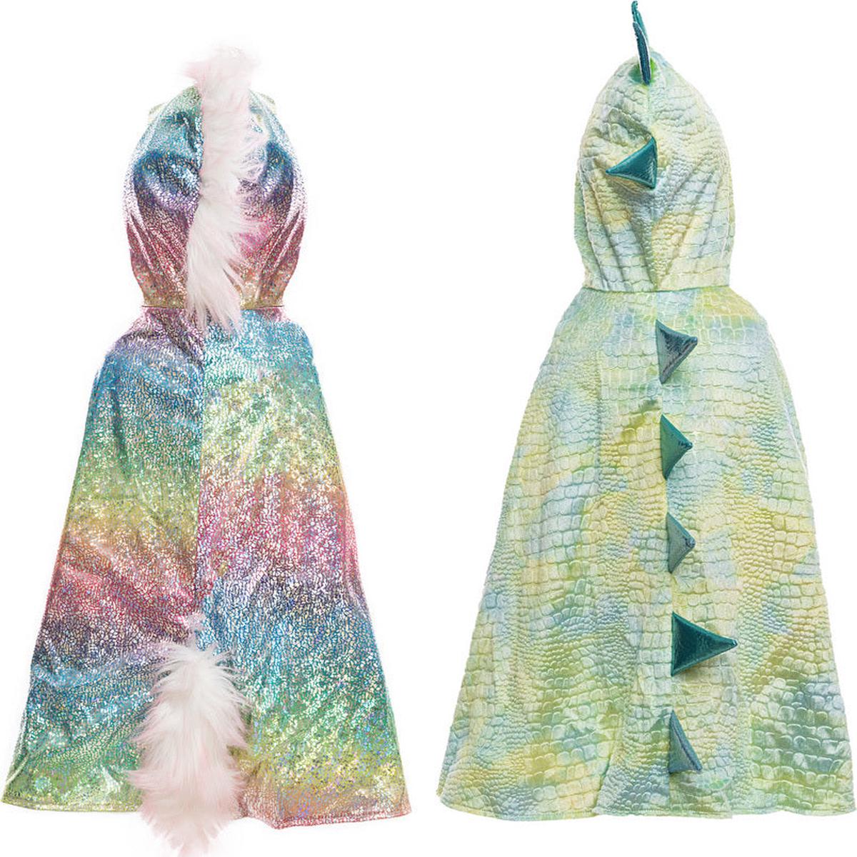 Rainbow Reversible Unicorn/Dragon Cape, Size 5-6