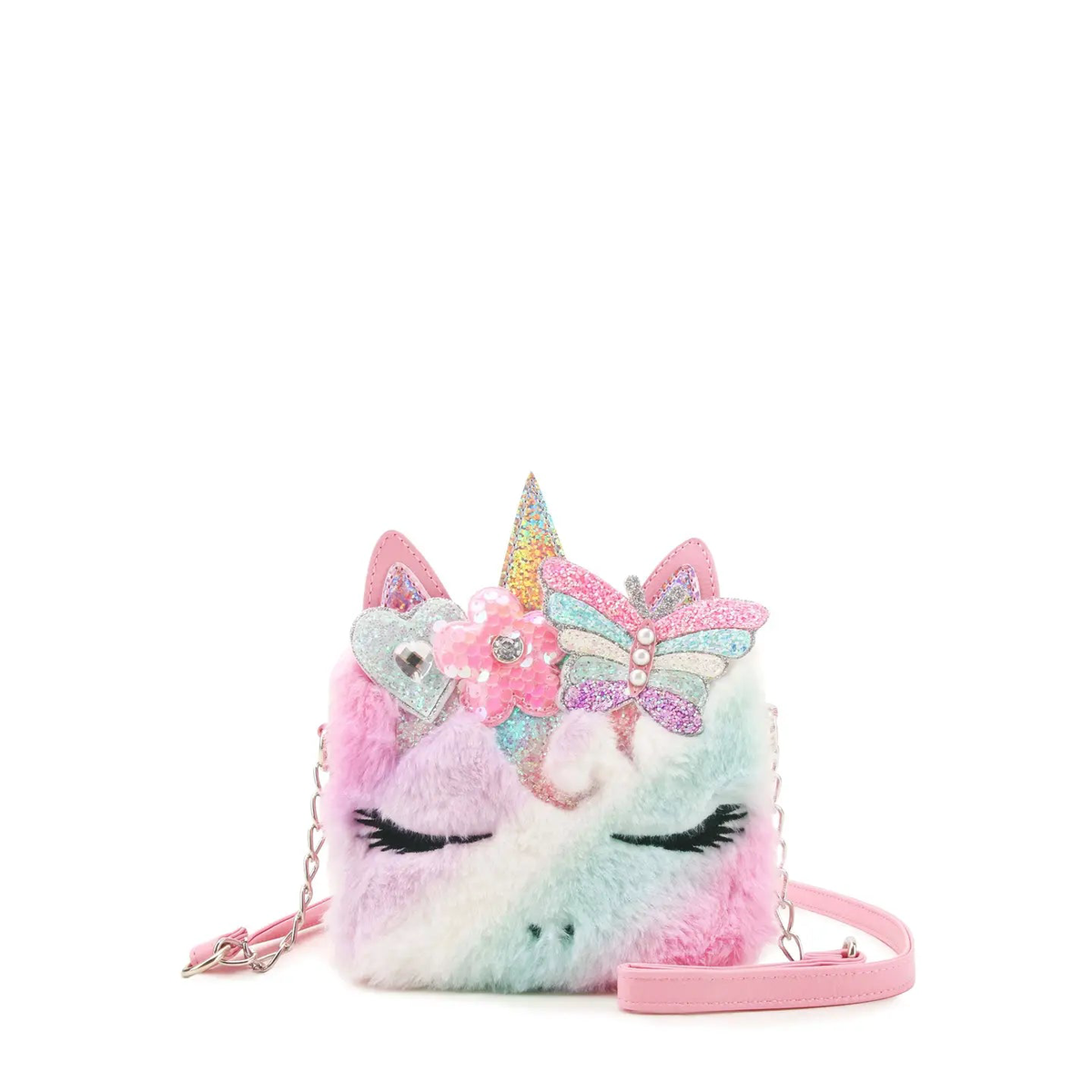Miss Gwen Unicorn Ombre Plush Crossbody Bag