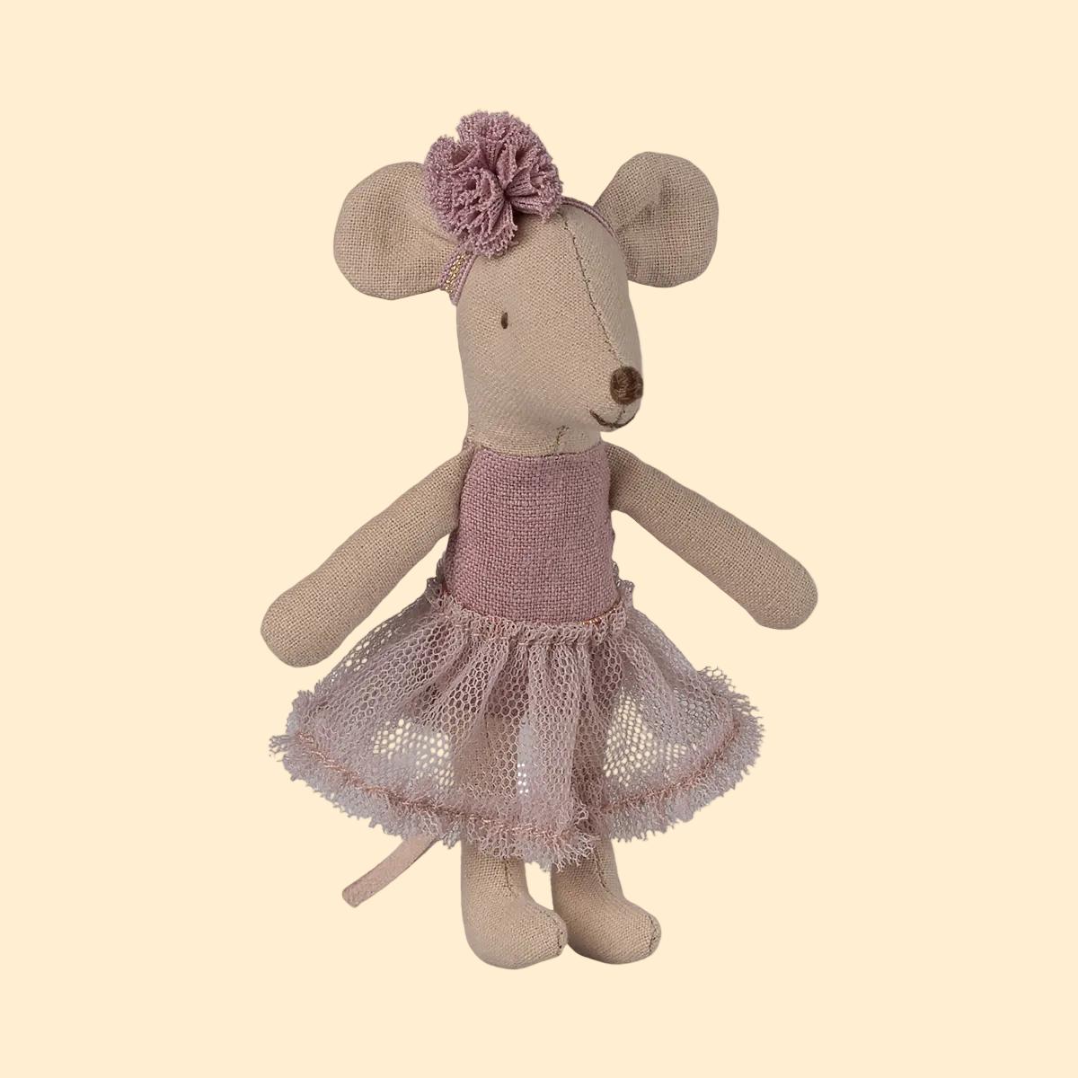 Maileg |Ballerina Mouse, Little Sister Heather  | Off White(Ships Mid March)