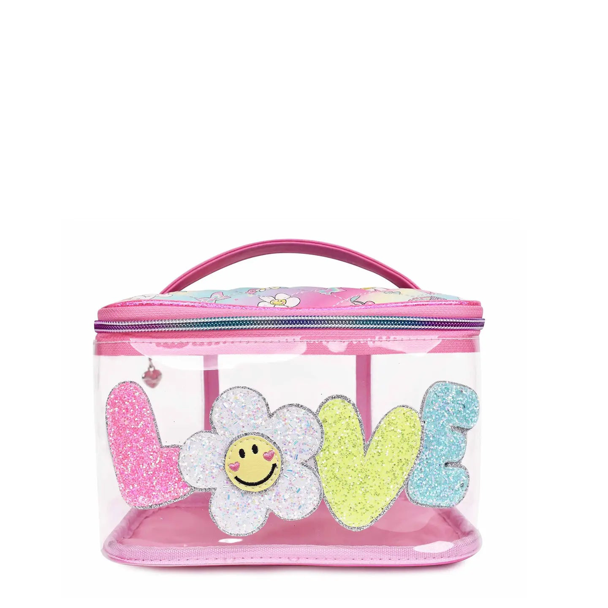 'love' Clear Daisy Glam Bag