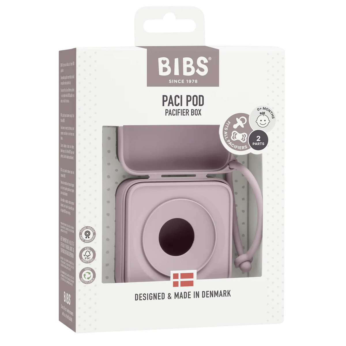 BIBS Pacifier Box - Dusky Lilac