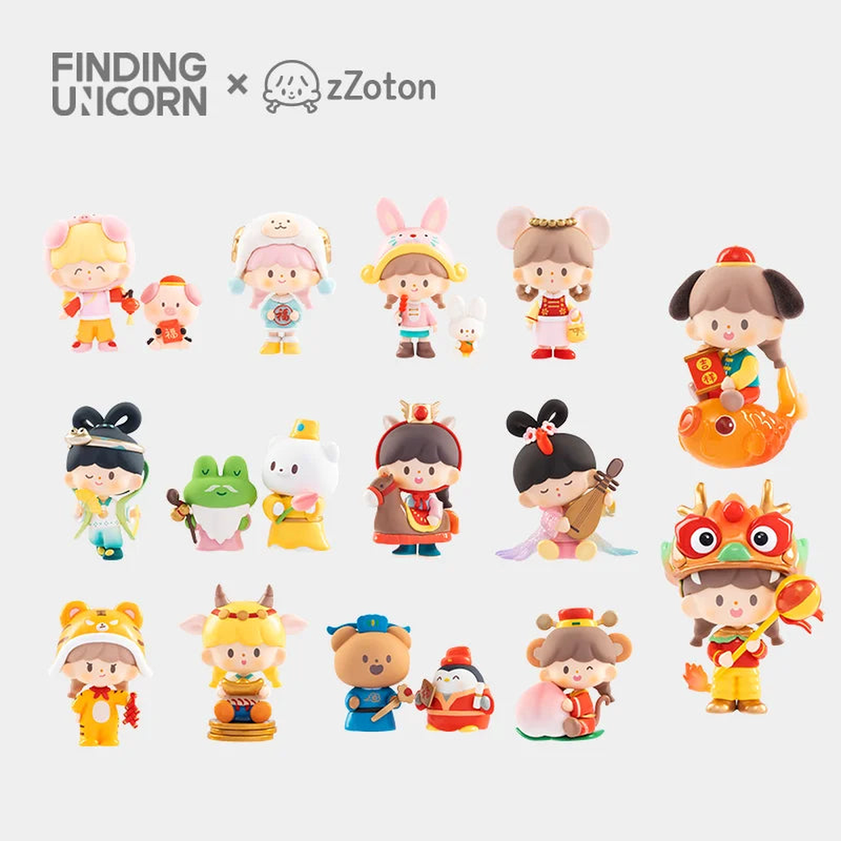 zZoton New Year In Apple Village Series Blind Box by Finding Unicorn