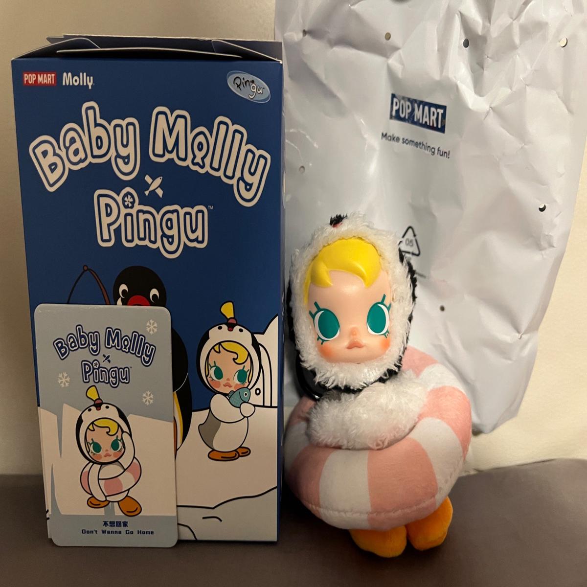 (Dont Wanna Go Home) Baby Molly  Pingu Happy Fishing Series-Vinyl Plush Pendant